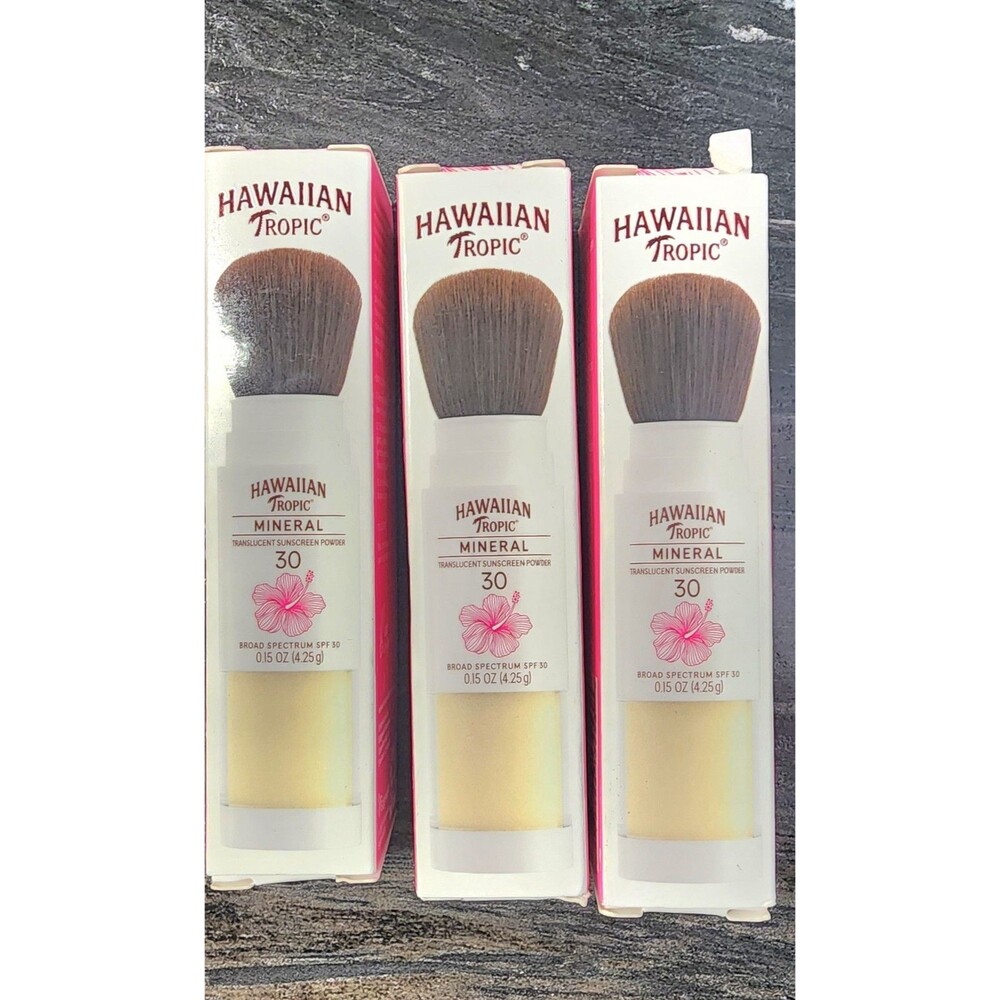 3 Pack Hawaiian Tropic Mineral Translucent Sunscreen Powder SPF 30 EX: 9/2025